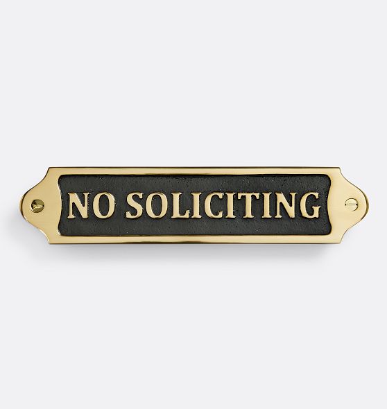 No Soliciting Sign